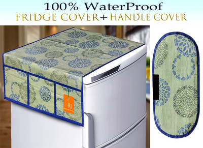 RELOOK INDUSTRIES Refrigerator  Cover(Width: 99 cm, Green)