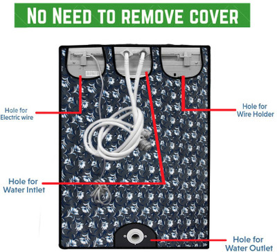 Nitasha Front Loading Washing Machine  Cover(Width: 60 cm, Grey, White, Blue)