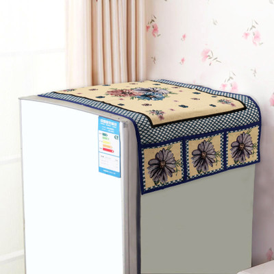 KUBER INDUSTRIES Fridge Mat(Width: 98 cm, Cream)