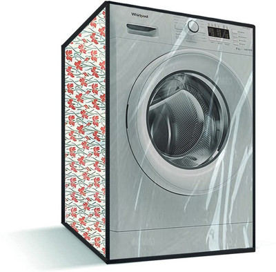 DREAMINDIANASSOCIATION Front Loading Washing Machine  Cover(Width: 72 cm, Orange, White)