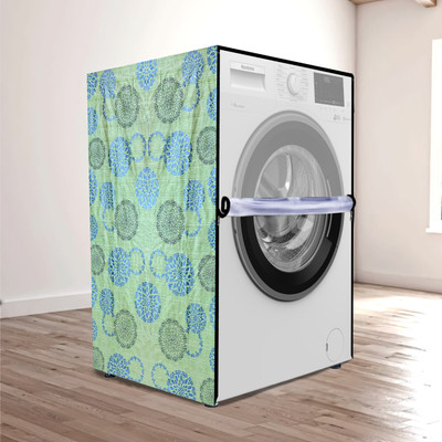 Kanushi Industries Front Loading Washing Machine  Cover(Width: 58 cm, Green, Trasparent)