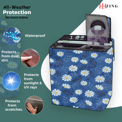 Hizing Semi-Automatic Washing Machine  Cover(Width: 75 cm, Yellow)