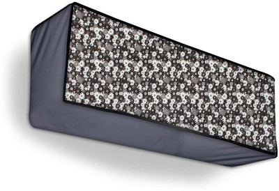Lala Maneet Air Conditioner  Cover(Width: 88.9 cm, Grey Black Flower)