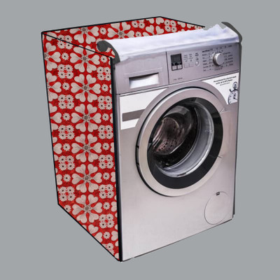 Nitasha Front Loading Washing Machine  Cover(Width: 64 cm, Red, Beige)