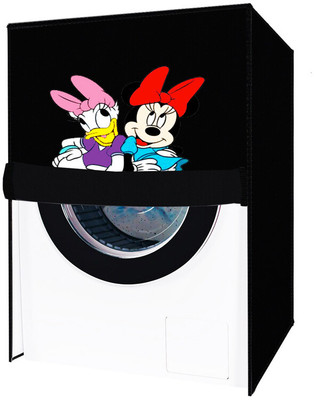 Delideal Front Loading Washing Machine  Cover(Width: 66 cm, Black)