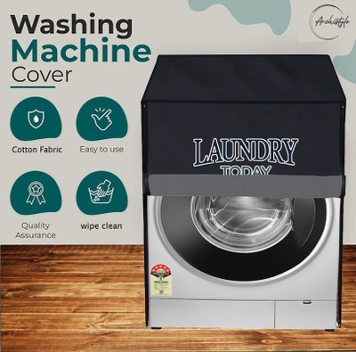 Archistylo Front Loading Washing Machine  Cover(Width: 66 cm, Black)
