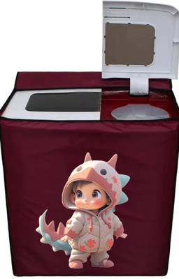 Gutlooks Front Loading Washing Machine  Cover(Width: 58 cm, Maroon)