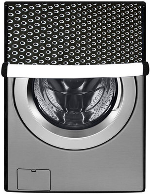 Nitasha Front Loading Washing Machine  Cover(Width: 92 cm, Black, White)