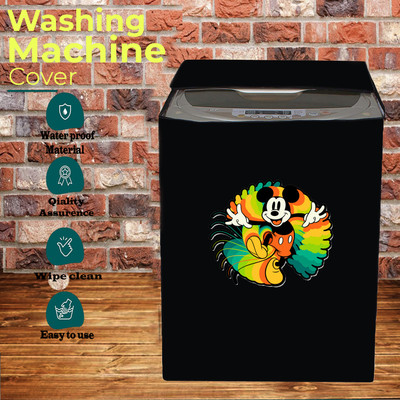 KVAR Top Loading Washing Machine  Cover(Width: 65 cm, Black)
