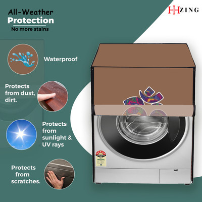 Hizing Front Loading Washing Machine  Cover(Width: 73 cm, Beige, Pink)
