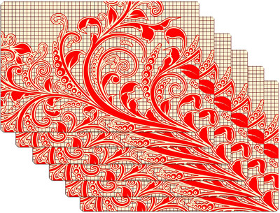 KUBER INDUSTRIES Fridge Mat(Width: 46 cm, Red)