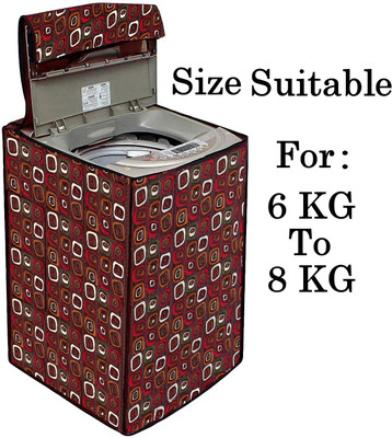 Declooms Top Loading Washing Machine  Cover(Width: 61 cm, Brown)