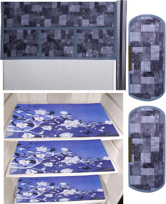 KUBER INDUSTRIES Refrigerator  Cover(Width: 98 cm, Grey)