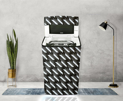 Star Weaves Top Loading Washing Machine  Cover(Width: 59 cm, Black & Grey)