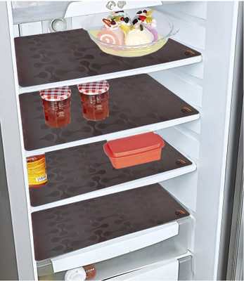 Crosmo Fridge Mat(Width: 28 cm, Brown)