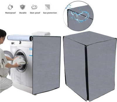 Rubieq Front Loading Washing Machine  Cover(Width: 61 cm, Grey)