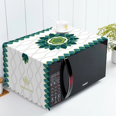 DARSHANAM WORLD Microwave Oven  Cover(Width: 109 cm, GREEN, WHITE)