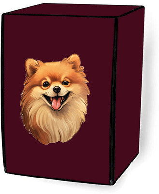 Delideal Front Loading Washing Machine  Cover(Width: 67 cm, Maroon)
