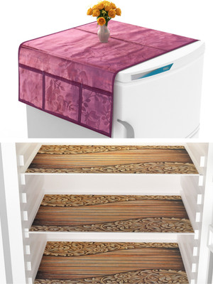 DesireTex Refrigerator  Cover(Width: 155 cm, MULTICOLOR)