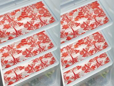 Crosmo Fridge Mat(Width: 28 cm, Red)