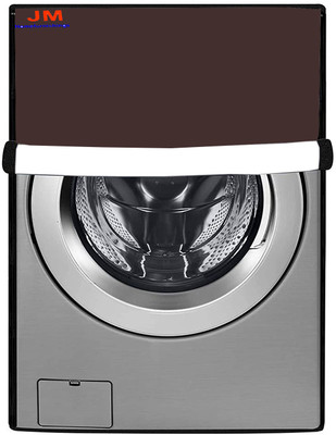 JM Homefurnishings Front Loading Washing Machine  Cover(Width: 61 cm, Brown, Plain)