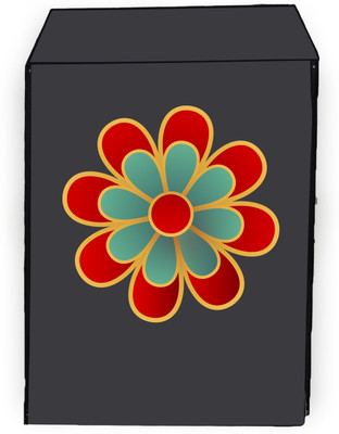 Amodori Front Loading Washing Machine  Cover(Width: 61 cm, Grey, Red)
