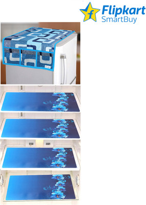 Flipkart SmartBuy Fridge Mat(Width: 56 cm, Blue, White)