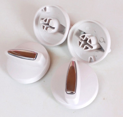 NR TRDERS Timer Knob Dryer Washer LG-Washing Machine (4 Pcs) White & Silver (LG-001) Appliance Knob