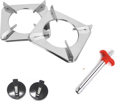 VKS STORE Stainless steel Gas support stand with lighter and switch combo pack Appliance Knob