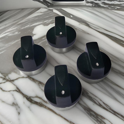 MkParjapati Gas Stove Knobs, Set of 4, Black Appliance Knob