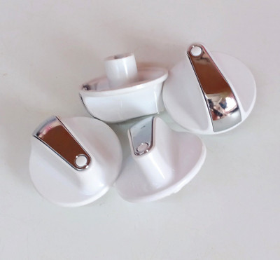 NR TRDERS Timer Knob Dryer Washer LG-Washing Machine (4 Pcs) White & Silver (LG-003) Appliance Knob