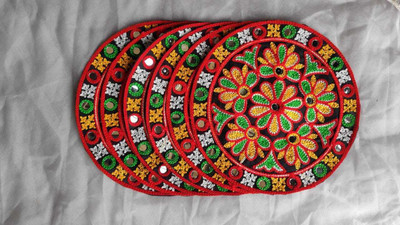 GAJVU Applique Patch(6, Multicolor, Black)