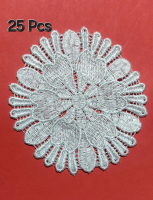 Trijal Art Applique Patch(25, White)