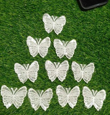 Alisha Zari Store Applique Patch(10, White)