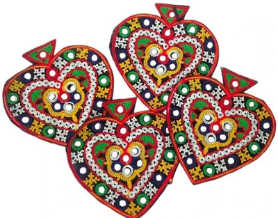 GAJVU Applique Patch(6, Multicolor, Black)