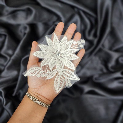 Mohan Shoppe Applique Patch(2, White)