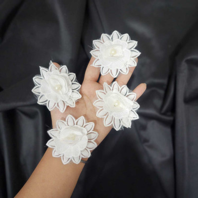 Mohan Shoppe Applique Patch(4, White)