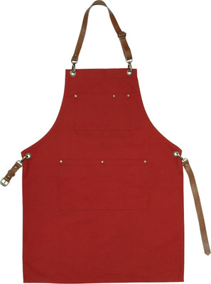 UrbunStitchCO Cotton Chef's Apron - Free Size(Orange, Single Piece)