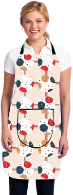 Acoma PVC Chef's Apron - Free Size(Red, White, Single Piece)