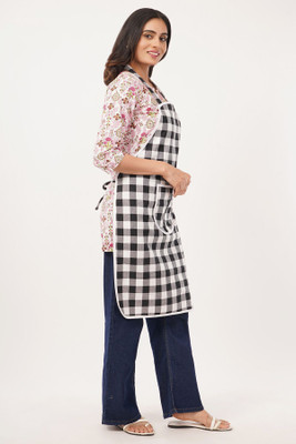MIMI KITCHEN PRODUCTS Cotton Home Use Apron - Free Size(Black, Beige, Single Piece)