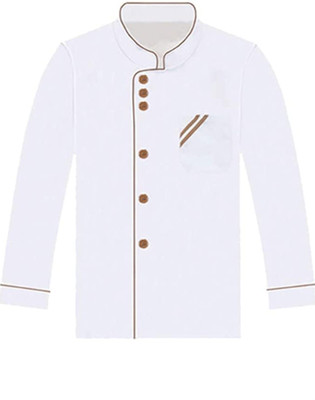 UNISIM Blended Chef's Apron - Medium(White, Multicolor, Single Piece)