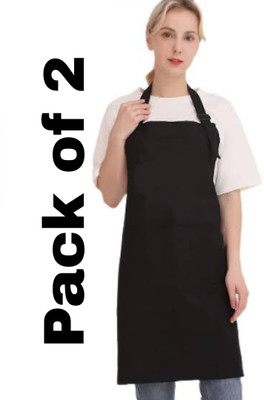 Qmato PVC Grooming Apron - Free Size(Black, Pack of 2)