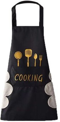 PLENYLOON PVC Chef's Apron - Free Size(Black, Single Piece)