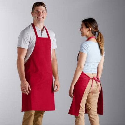 AIKOZIYA PVC Chef's Apron - Free Size(Red, Pack of 2)