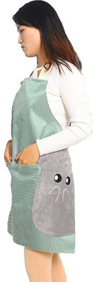 KESHUENTERPRISE PVC Home Use Apron - Free Size(Green, Single Piece)