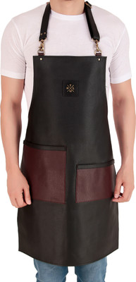 The Leather Warehouse Blended Home Use Apron - Free Size(Black, Single Piece)