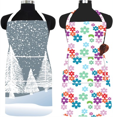 Lyzoo PVC Chef's Apron - Free Size(Grey, Silver, Purple, Pack of 2)