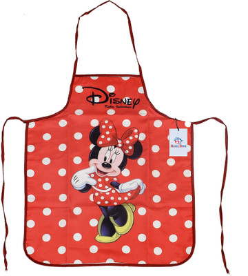 Heart Home Polyester Home Use Apron - Free Size(Red, Single Piece)