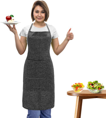 OASIS Cotton Home Use Apron - Free Size(Black, Single Piece)