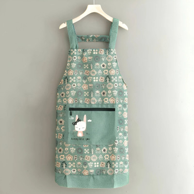 rich mart Cotton Chef's Apron - Free Size(Green, Single Piece)